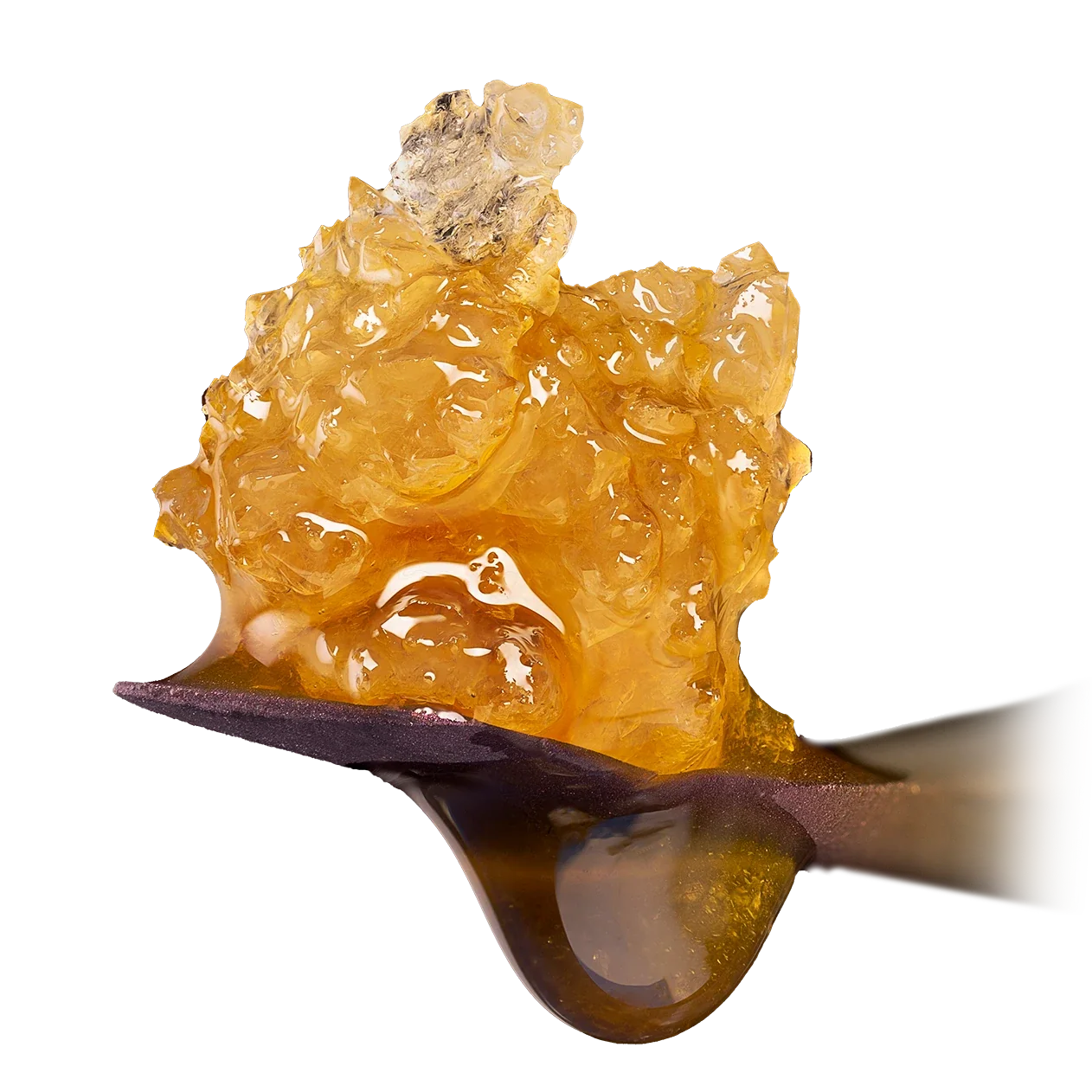 Amber live resin on a dab tool